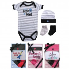 Luvable Friends 4-Pc Rebel Baby Gift Set