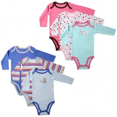 Luvable Friends 3-Pack Long Sleeve Bodysuits