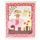 LF Safari Sherpa Blanket 30x40in Pink