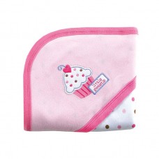 Hudson Baby Cupcake Hooded Receiving Blanket