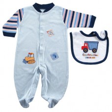 Hudson Baby Construction Zone Sleep N Play & Bib