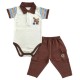 Hudson Baby Moose Crossing Polo Bodysuit & Pant