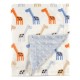 Hudson Blanket Blue Giraffe 30x40