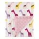 Hudson Blanket Pink Giraffe 30x40